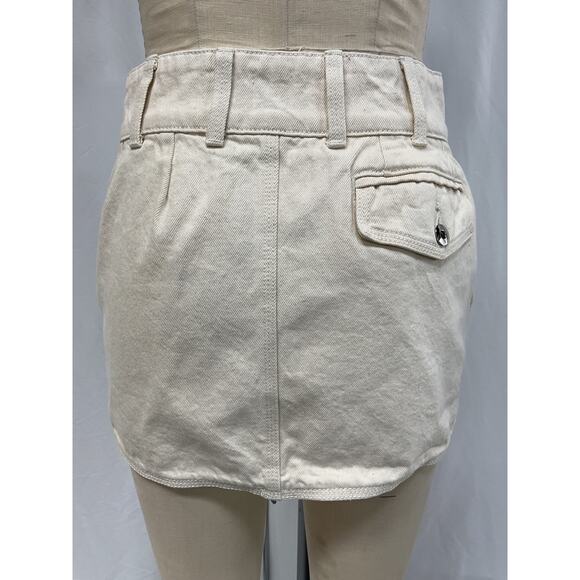 Helsa 'Low Rise' White Mini Skirt Size S - Picture 3 of 5